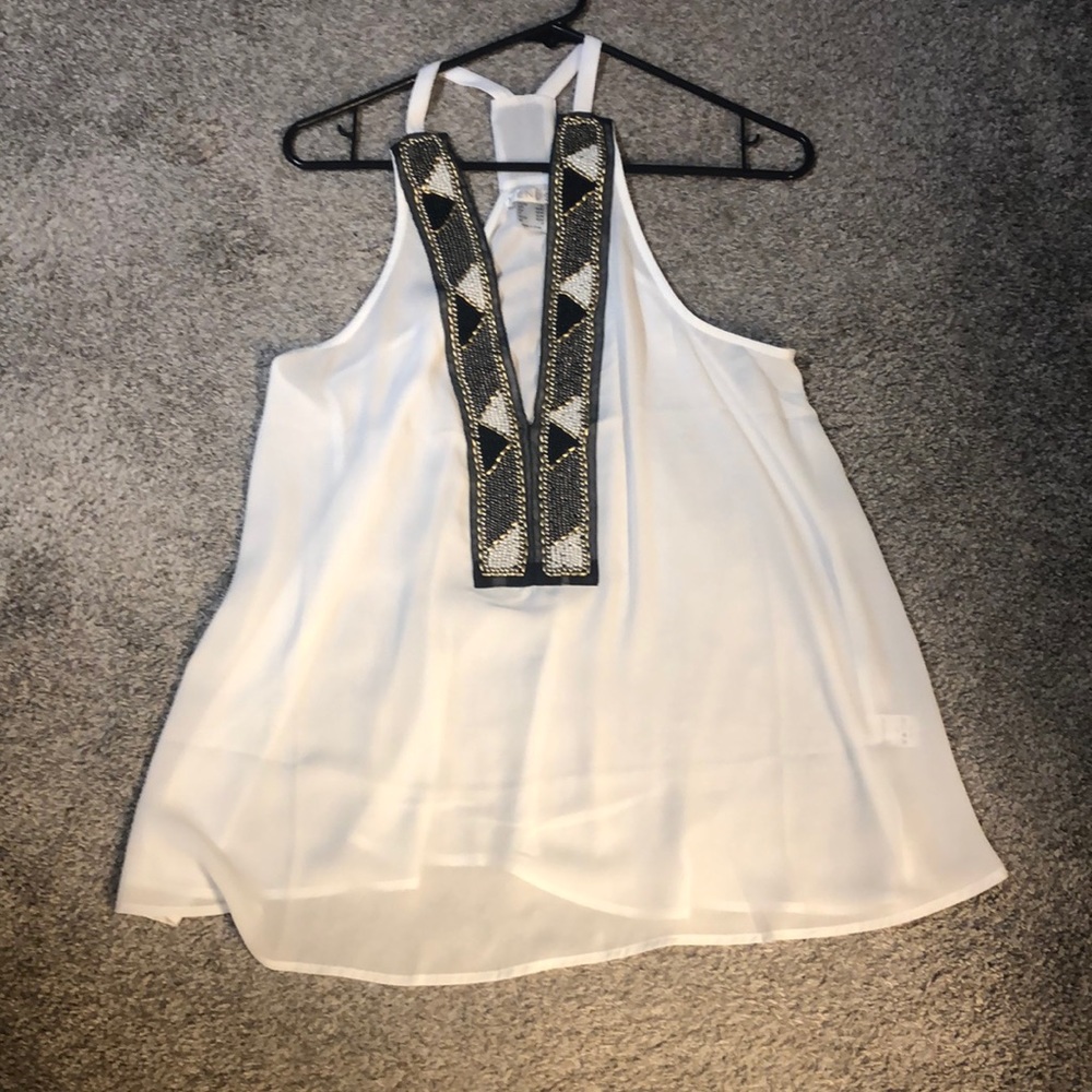 Sexy sheer beaded top